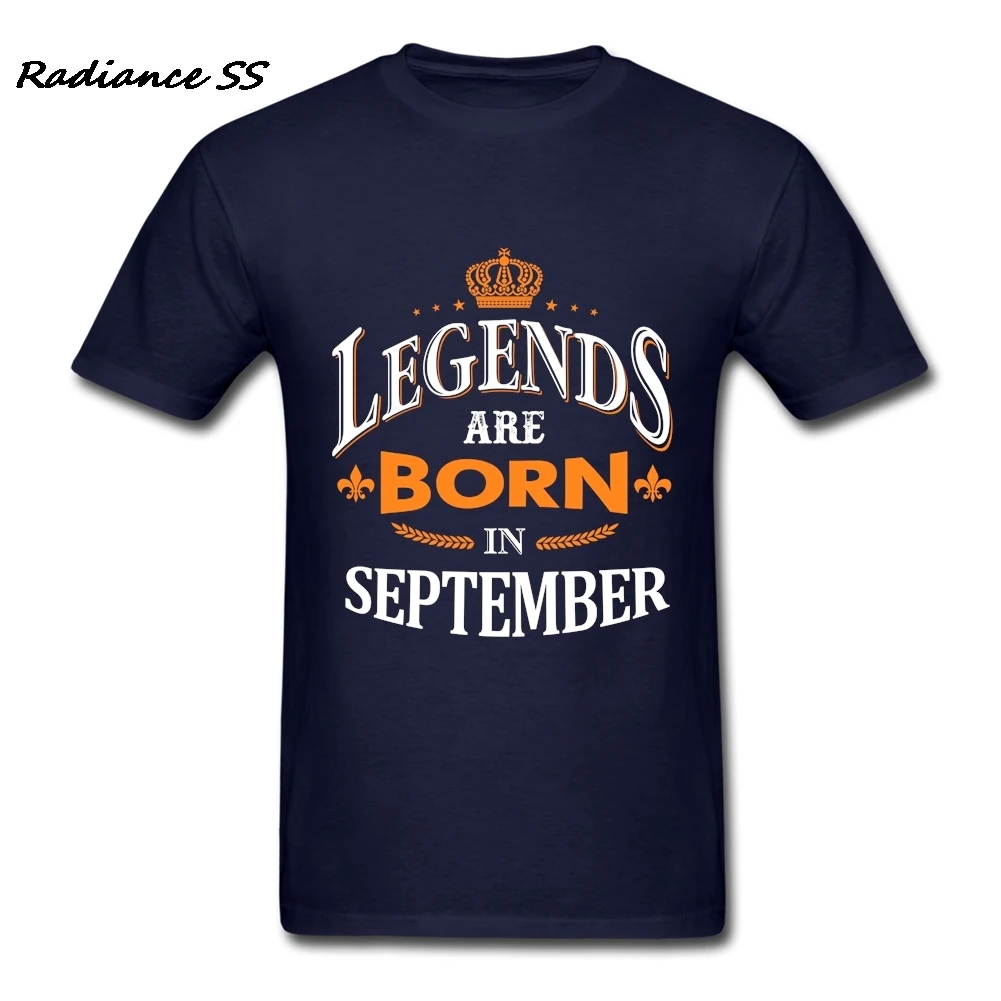 Повседневная мужская футболка с принтом Legends Are Born in September крутая Мужская коротким