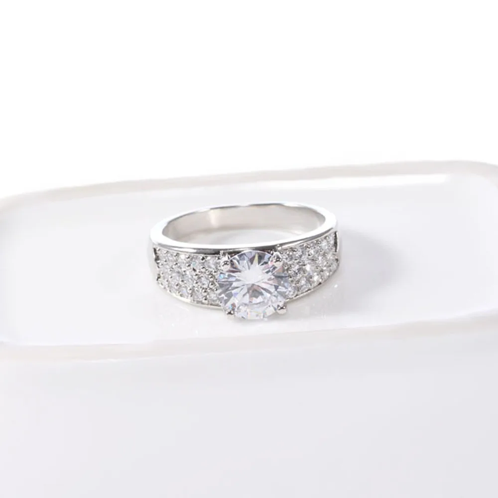 Silver ring Wedding Engagement For Women Unisex VTQHYMXS | Украшения и аксессуары