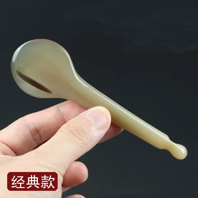 Белый бык рога Массажная палка доска Gua Sha скраппинг акупунктурный массажер