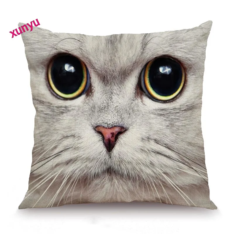 XUNYU White чехол для подушки с кошкой Cute наволочка животным детская комната