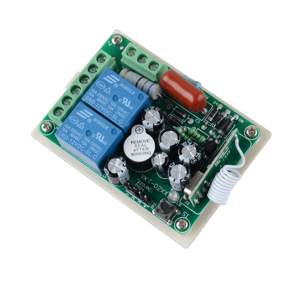 220V 2CH RF беспроводной пульт дистанционного управления с обучающим кодом M4T4L4