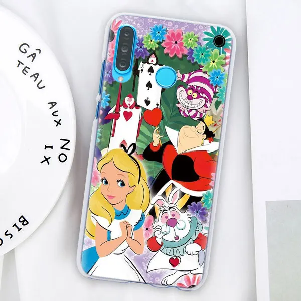 11 Аниме Алиса в стране чудес чехол для телефона для huawei P30 P30 Pro P9 P10 P20 Lite P Smart Plus View 20 Жесткий PC задний Чехол бант - Цвет: 11