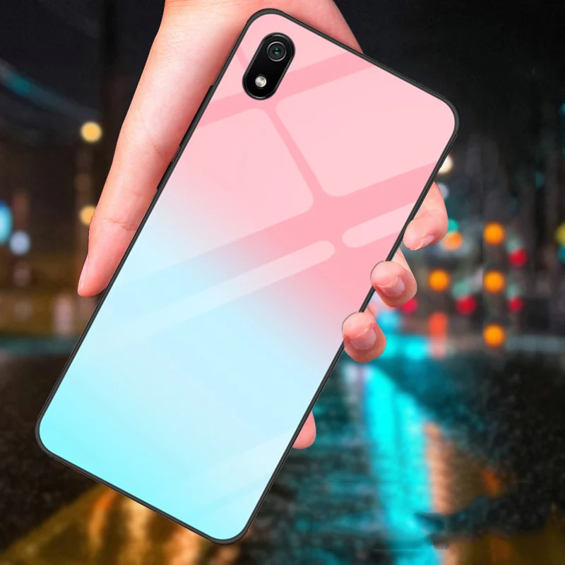 Для xiaomi redmi 7A чехол звездная звезда закаленное стекло+ ТПУ Край жесткий чехол s redmi 7A стеклянный чехол для xiaomi redmi 7 A сумка