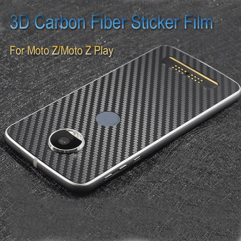 2017 3D углеродное волокно задняя защитная пленка наклейка для Moto Z/Z play обернутая