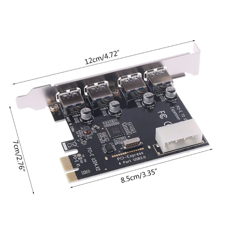4 порта PCI-E к USB 3,0 концентратор PCI Express карта расширения адаптер 5 Гбит/с скорость абсолютно