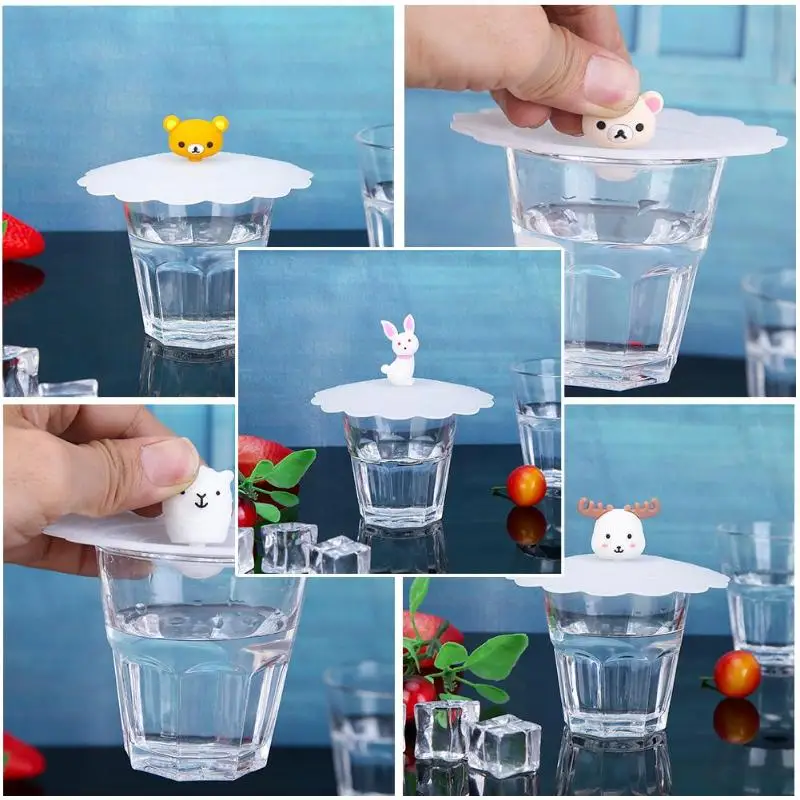 Креативный пищевой силиконовый чехол для чашки термостойкая Безопасная крышка с