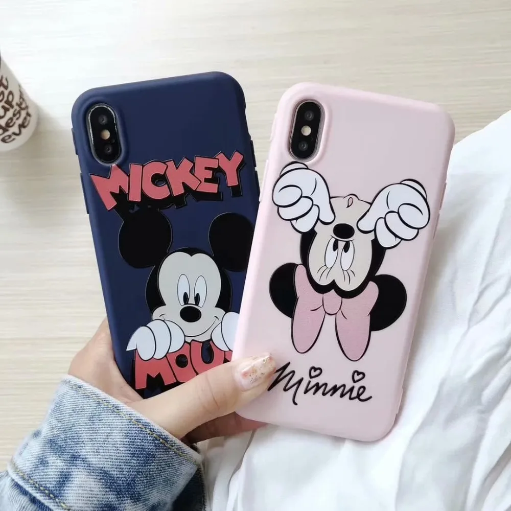 ORYKSZ милый мультяшный Микки с рисунком чехол для телефона iphone XS Max XR X 7 6 S 8 Plus Чехлы