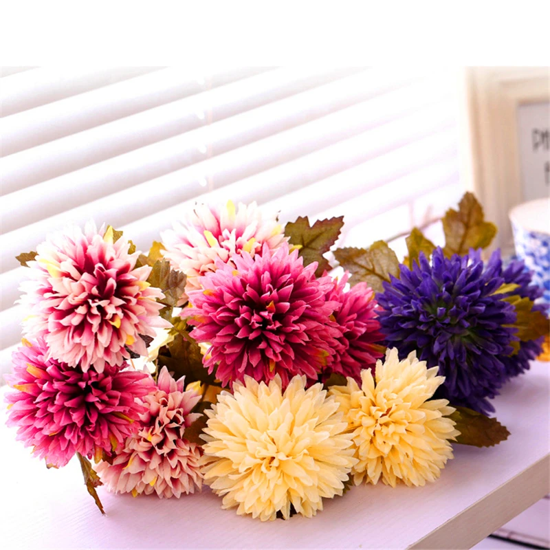 Искусственные цветы в форме хризантемы букет гортензии для свадебного декора