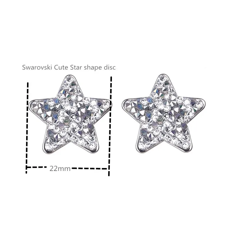 Женские серьги гвоздики в виде звезд с кристаллами Сваровски|Серьги-гвоздики| |