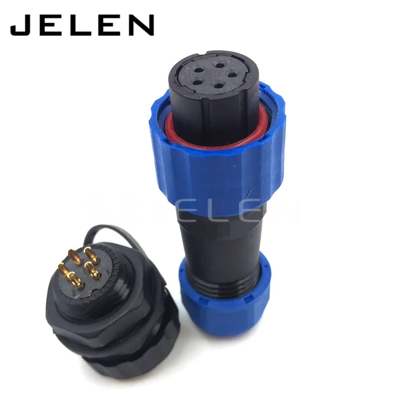 SD16 водонепроницаемый 5 контактный разъем мама и Штекерный папа IP68 проводные