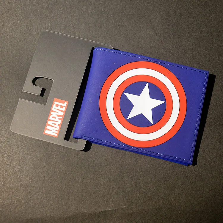 Комиксы DC Marvel Мстители мультфильм бумажник Бэтмен флэш Супермен железный человек 3D кошелек логотип кредитный держатель для карт мужской кошелек