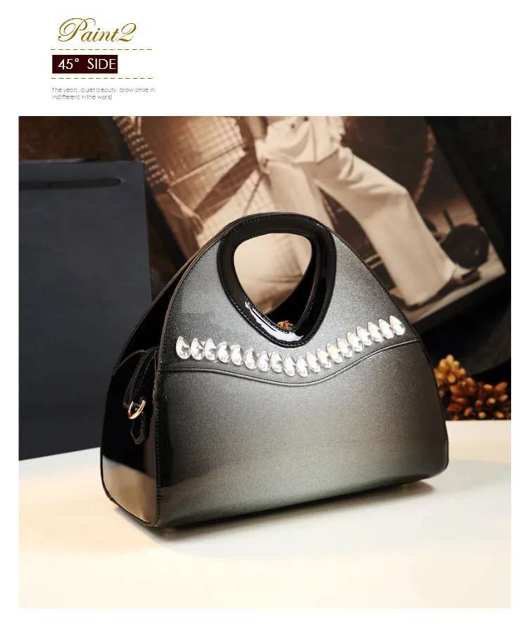 ICEV новые модные простые женские кожаные сумки boston tote из лакированной кожи Клатчи женские сумки через плечо с верхней ручкой