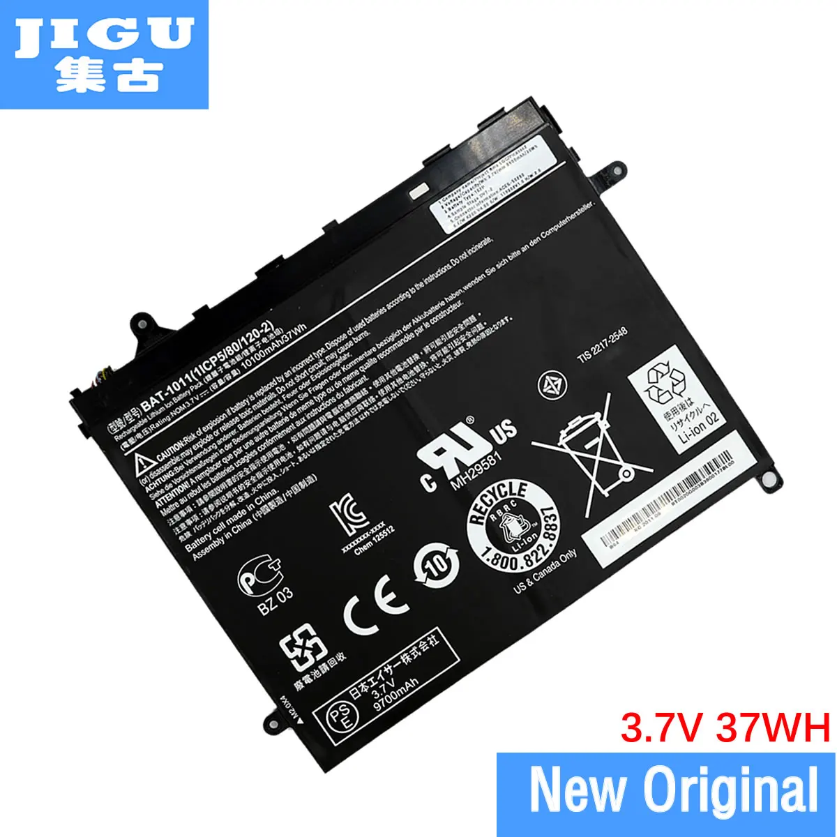Оригинальный аккумулятор JIGU 1ICP5/80/120 2 BAT 1011 для ноутбука ACER Icona Tab A510 A700 10K32U 3 7 В 36