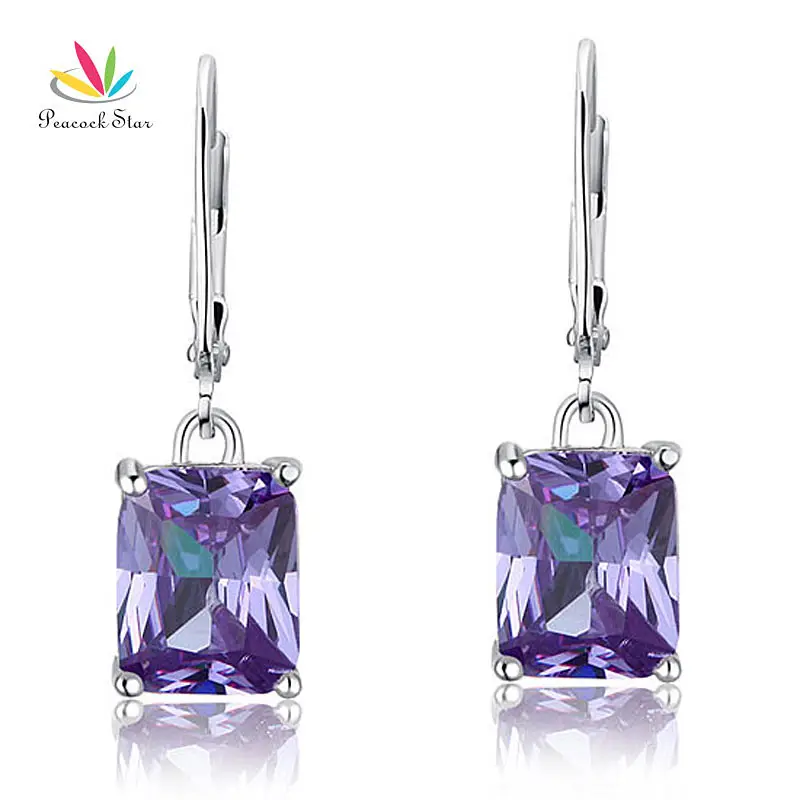 Павлин звезда Твердые 925 пробы серебро платье подружки невесты Длинные висячие