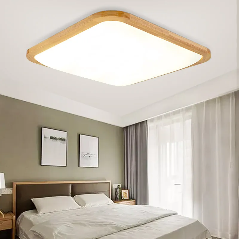 Современные светодиодные деревянные потолочные светильники для гостиной