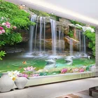 Настенные 3D-обои по фото по индивидуальному заказу, с природным пейзажем, водопадом, фреска Лебедь, для гостиной, фона за телевизором, дивана, украшение для стен, рулон обоев