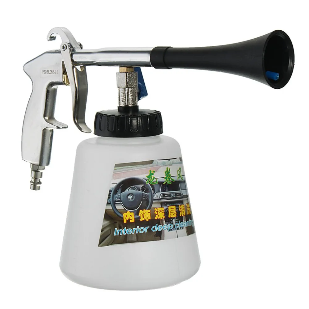 High Pressure Air Pulse Car Cleaning Gun with Brush Multifunctional Surface Interior Exterior Cleaning Kit EU Type