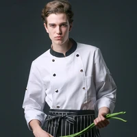 2018 cook chefs work clothing long sleeve kitchen cook coat hotel summer short sleeve chef uniform double breasted chef jackets