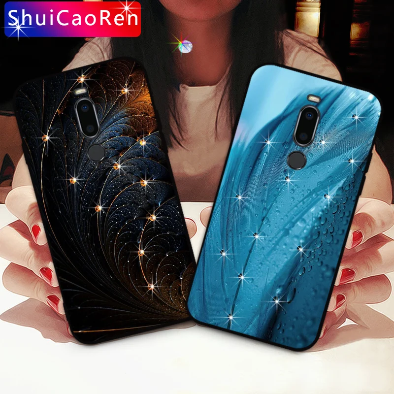 Роскошный силиконовый чехол для Meizu X8 блестящий со стразами задняя крышка M8 Note 8