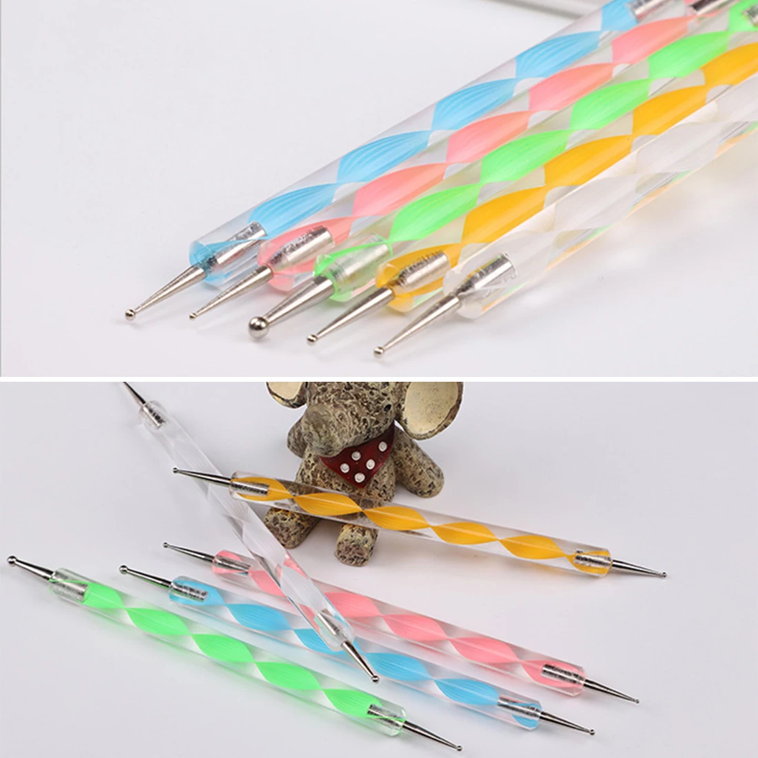 Двусторонняя кисть для рисования ногтей акриловый Гель лак наращивания Пальто