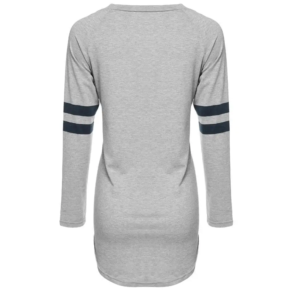 Длинная футболка новый рукав Мода базовый Для женщин блузка мяч