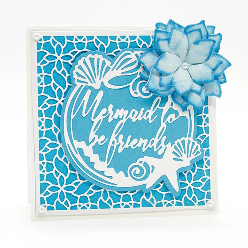 Металлические режущие штампы Русалка чтобы быть друзьями для скрапбукинга