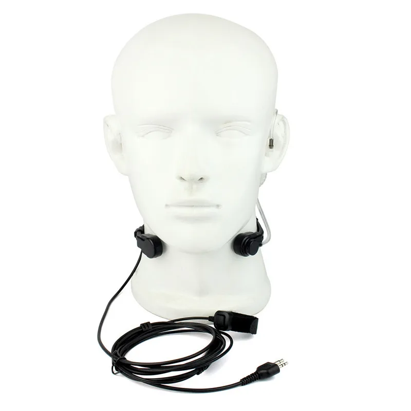 

2pcs Military Throat Microphone Headset Earpiece Mic PTT for Radio Walkie Talkie G5 GXT225 G9 GXT710 GXT756 LXT100 LXT32 LXT600