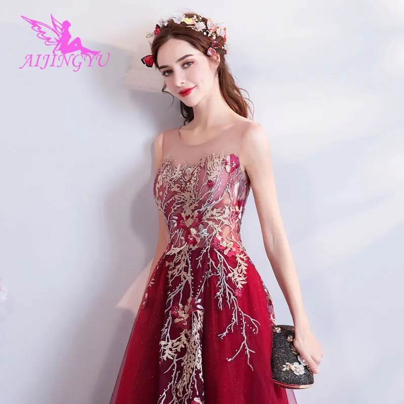 

AIJINGYU 2021 2020 real photos Customized new hot selling cheap ball gown lace up back formal bride dresses wedding dress TJ406