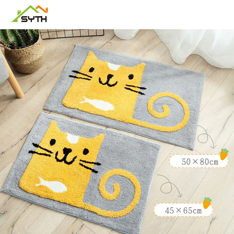 Водопоглощающий ковер флисовый комплект для ванной комнаты коврики с мультяшным