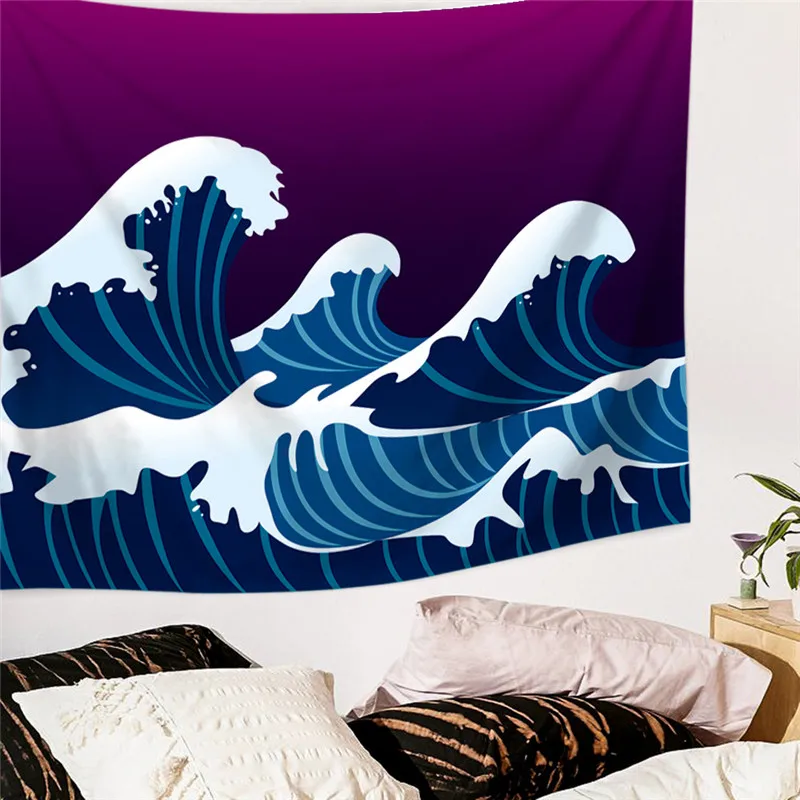 Настенный большой гобелен с морскими волнами домашний декор простыни Пляжная