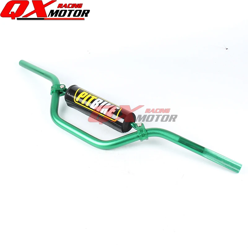 Зеленый 7075 алюминиевый руль мотоцикла Ручка Бар для KAYO Apollo BSE Irbis TTR CRF KLX 50-160cc MX мини грязь питбайк Quad