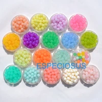 100pcs diy bracelet accessories children gift handcraft department 18 color 8mm round shape acrylic jelly beads jewelry findings