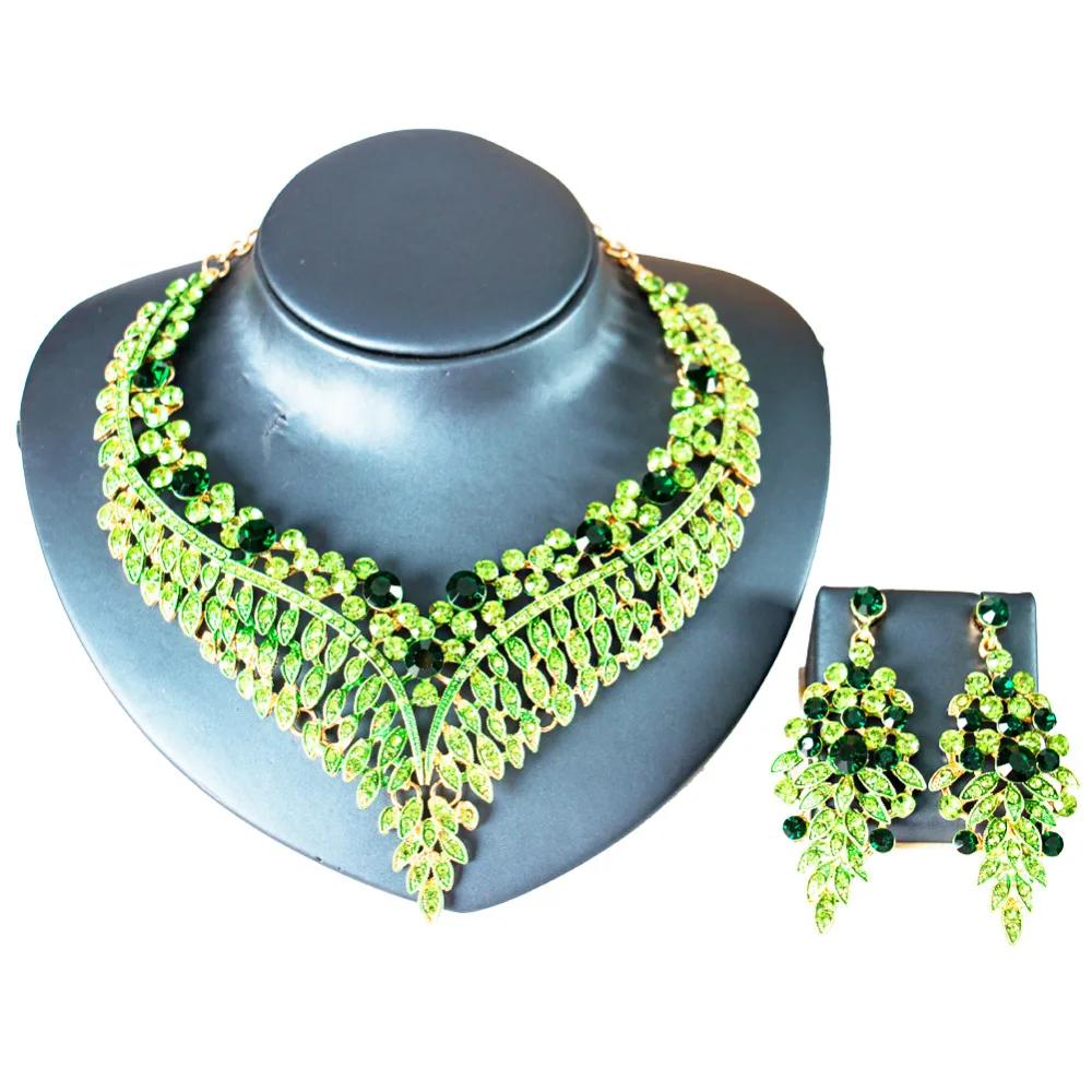 LAN PALACE новинка 2019 африканские свадебные ожерелья и серьги с кристаллами