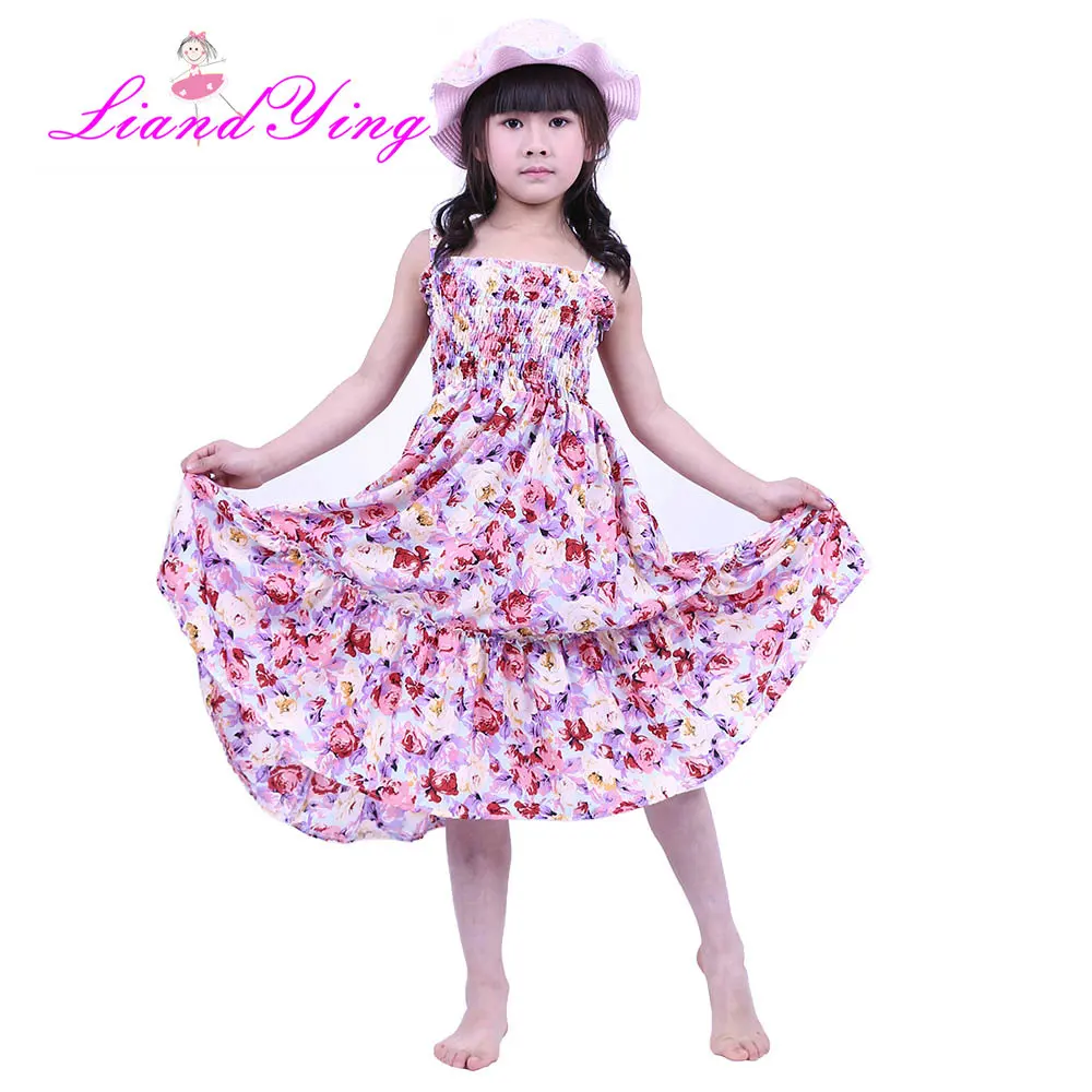 

Girls Summer Dress Baby Clothing 2022 Brand Kids Beach Swim Dresses for Girl Floral Clothes Children Princess Dress