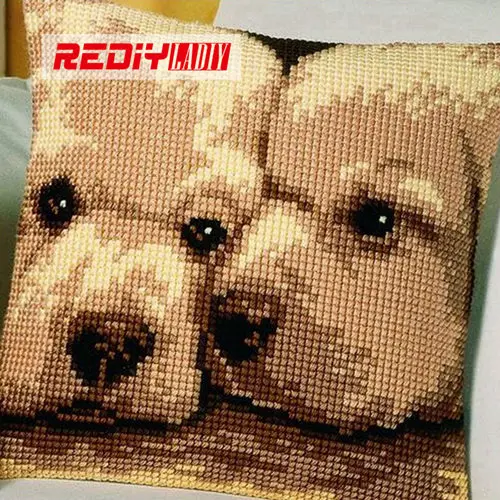 CX0237 REDIY Вышивка крестом чехол для подушки спящий бульдог чехол для подушки акриловая пряжа DIY наборы для вышивки крестом предварительно напечатанные подушки в виде собак - Цвет: CX0237