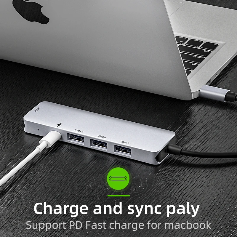 IHaitun usb-хаб C к Мульти USB 3,0 4K HDMI адаптер док-станция для Macbook Pro type C PD VGA SD TF DC3.5 для huawei 30 samsung порт 3,1
