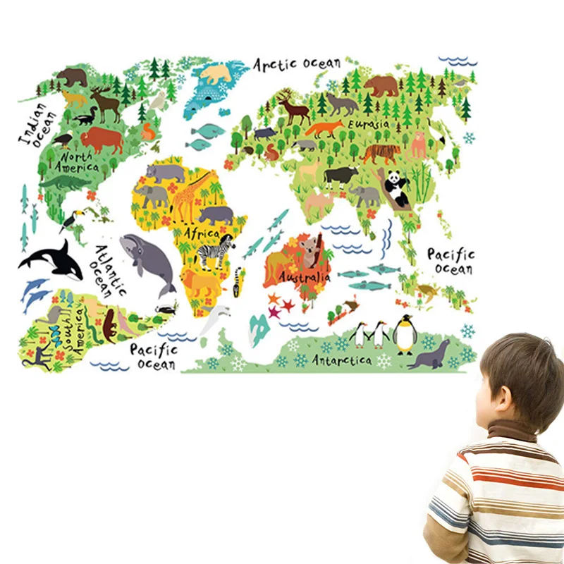 Креативные большие цветные настенные наклейки для детских комнат домашний декор