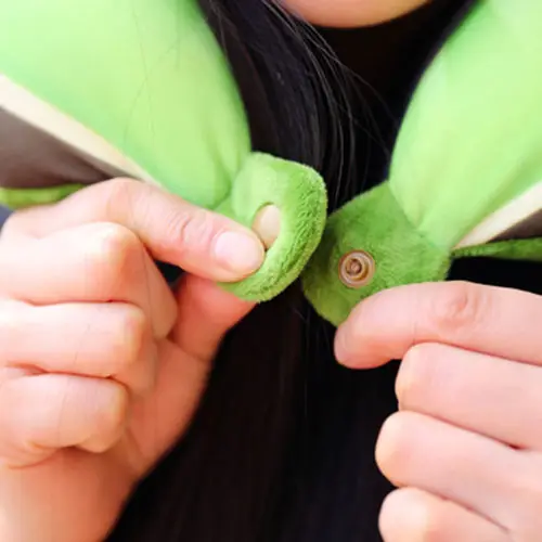 Дорожная подушка U-образной формы для шеи с принтом фруктов поддерживающая из