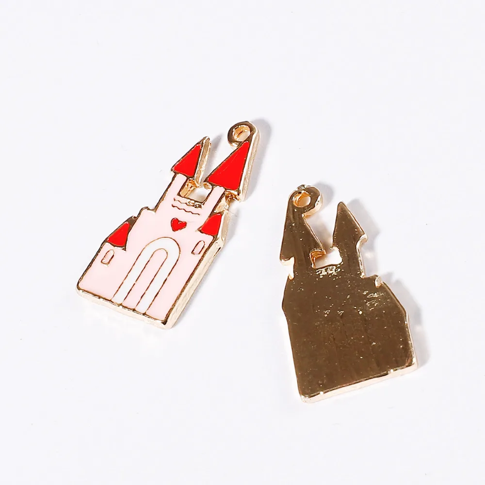 Маленькая подвеска в виде замка и птицы форме сердца из сплава с бабочкой бутылка