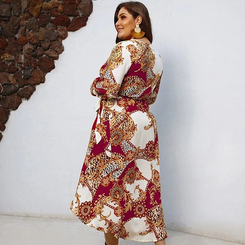 WHZHM/Вечерние платья с поясом длинными рукавами высокой талией свободные плюс