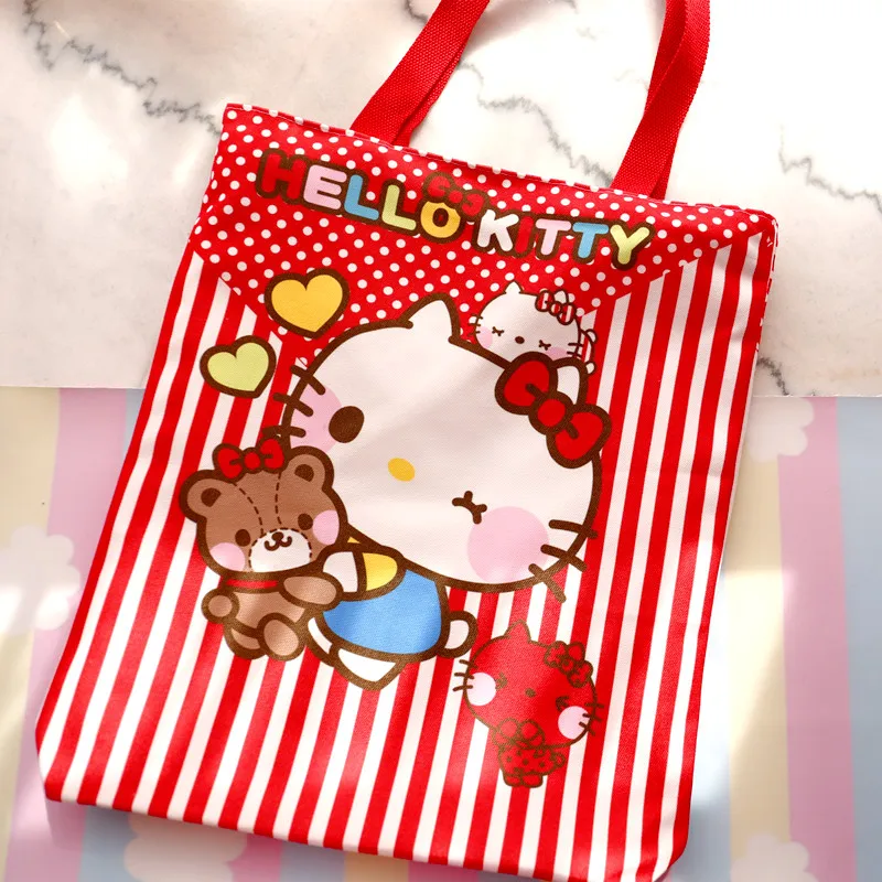 Мультяшная Hello Kitty Melody Cinnamoroll pompomprin Dog Холщовая Сумка для покупок женская сумка на плечо Детская сумка для обеда Эко сумка-тоут