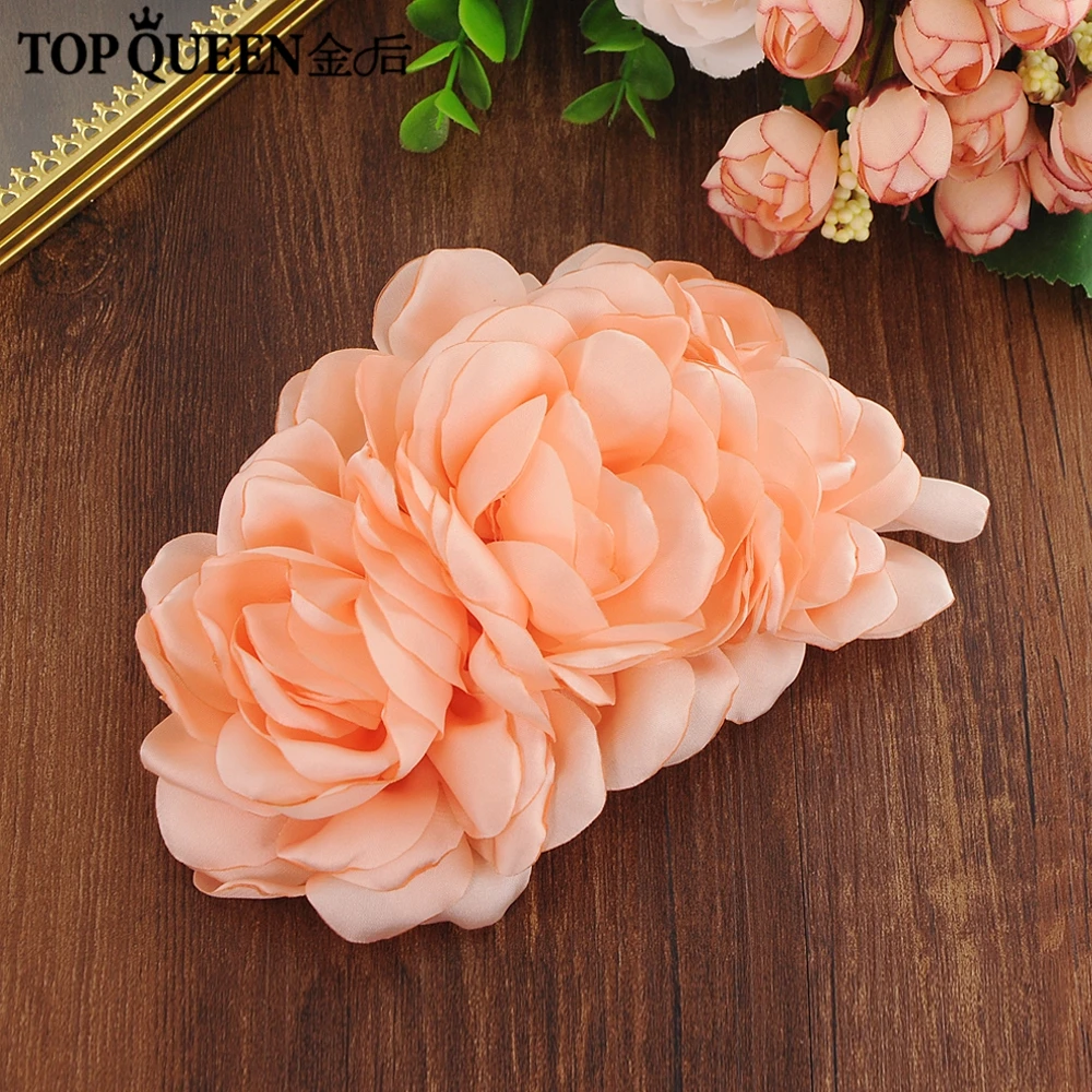 Babypink TOPQUEEN HP51 свадебное украшение DIY головной убор Свадебные аксессуары для волос для свадьбы многоцветные цветы Свадебная расческа для волос зажим - Цвет: Babypink