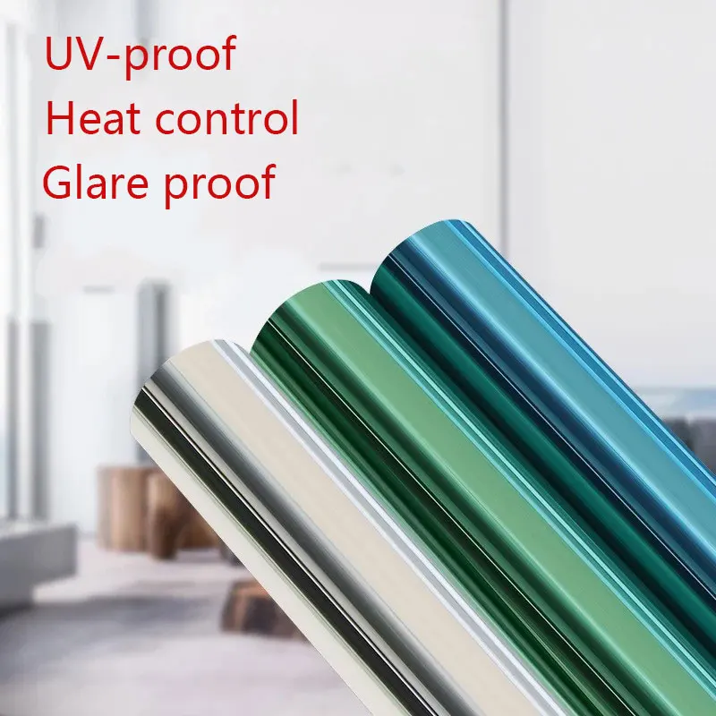 

Solar Window Film Mirror glass sticker DIY one way Privacy Self-adhesive film Heat control Anti UV decorative Foil Home Office