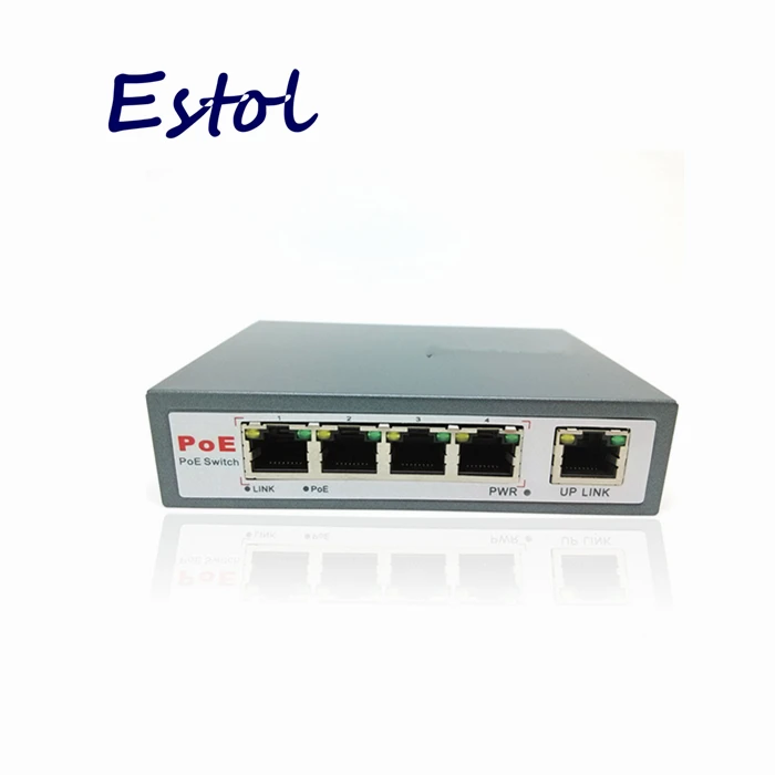 4 портовый коммутатор poe + 1 порта настольный fast ethernet 5 rj45 сетевой питания 48 В вход