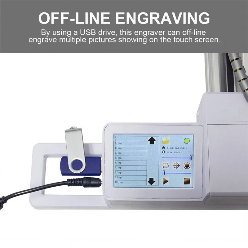 10W Off-line USB Laser Engraving Machine 10000mW Mini Desktop Engraver Printer with Carver Size 155x175mm For Wood Paper | Инструменты