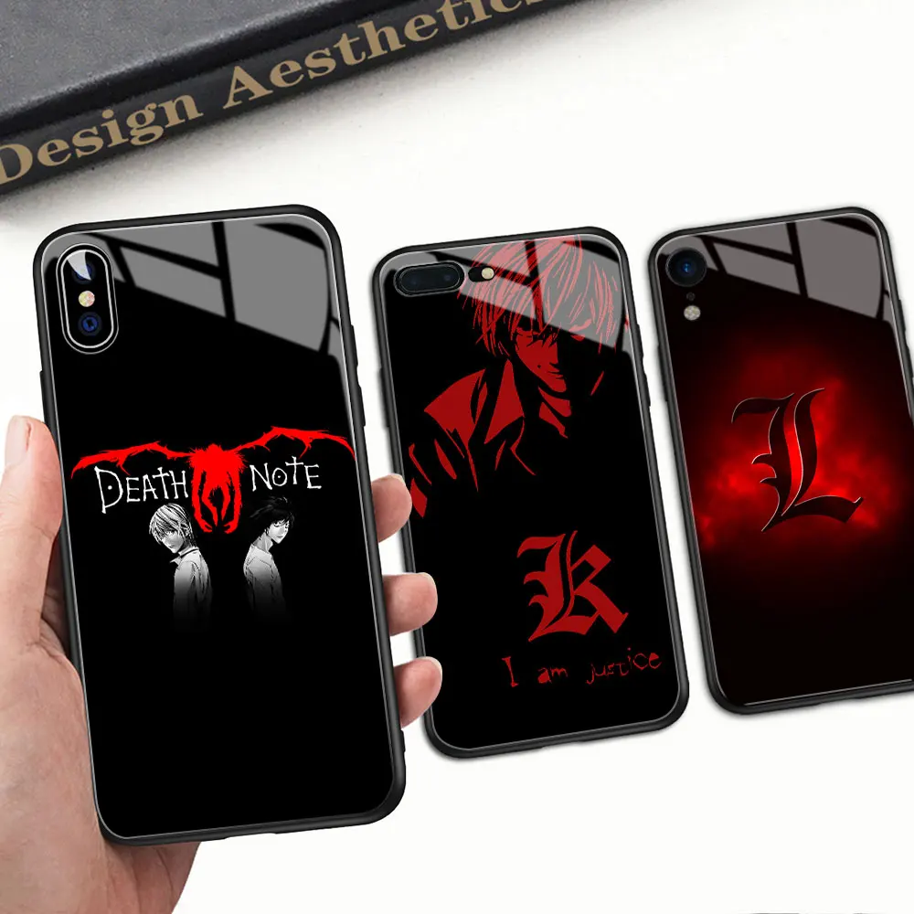 FinderCase для iphone XS Max чехол Death Note стекло жесткая задняя крышка iPhone 6 plus 6s 8 7 X XR MAX 11 pro