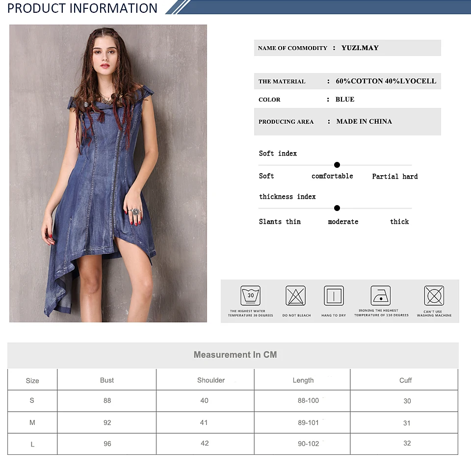 Летнее платье Yuzi. may Boho новые джинсовые платья с вырезом лодочкой и коротким рукавом асимметричный подол винтажные женские платья A82088 Vestido