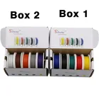 UL 1007 28awg 50 мкоробка электрический провод кабель линия 5 видов цветов Mix Kit коробка 1 коробка 2 авиакомпания Медь PCB провода DIY