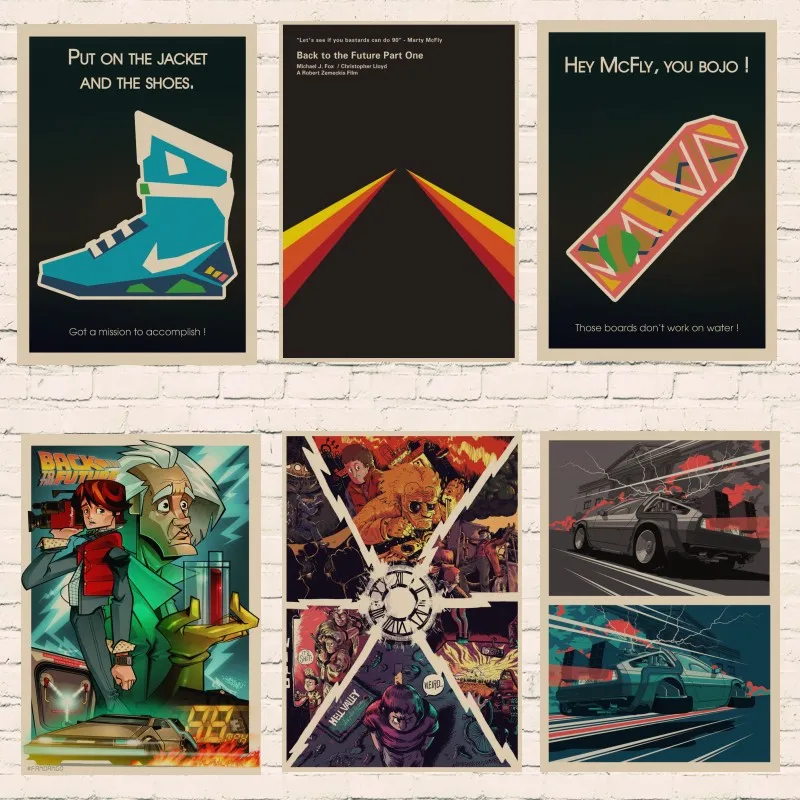 Back to The Future Плакаты Sci fi агитационных ретро крафт плёнки плакат декоративный DIY