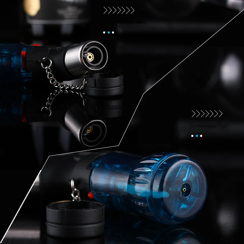 

Mini Butane Jet Torch Cigarette Windproof Lighter Random Color Plastic Fire Ignition Burner NO GAS